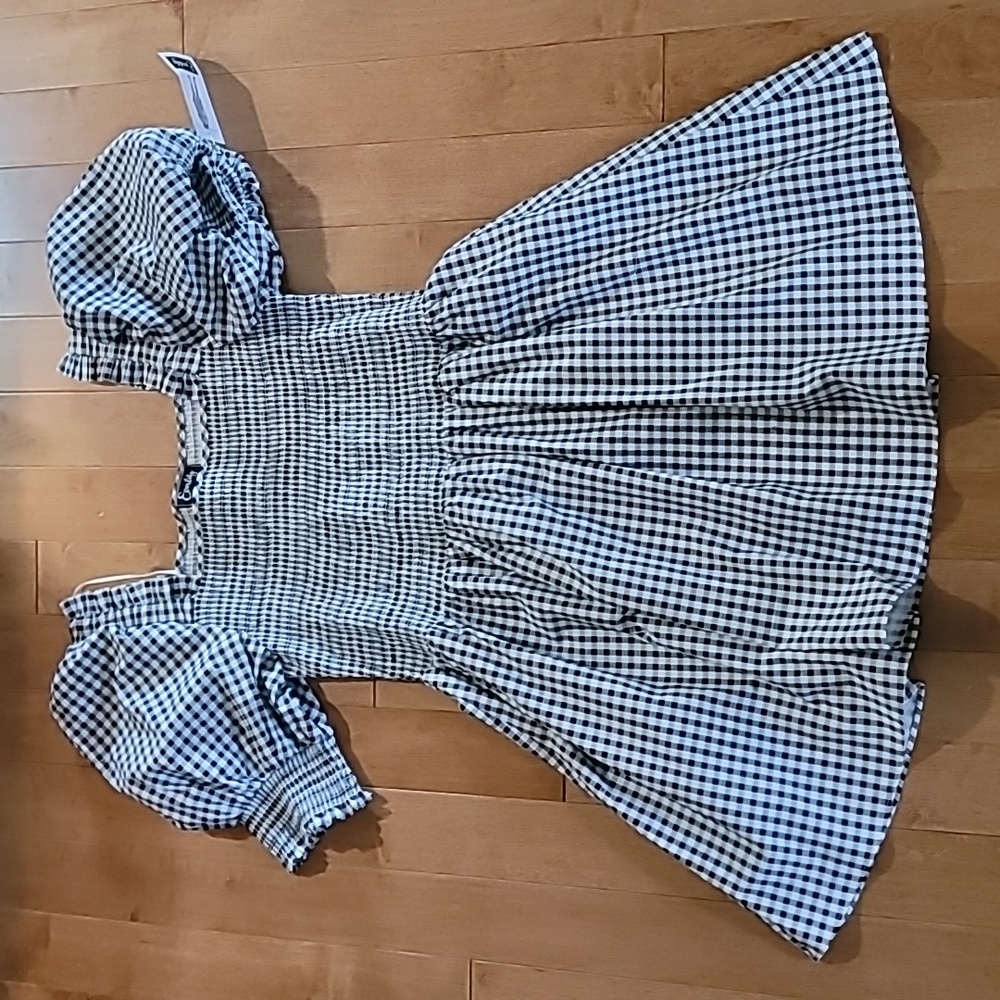 NWT Everlily Black/White Gingham Babydoll Dress - XL - Picture 2 of 7